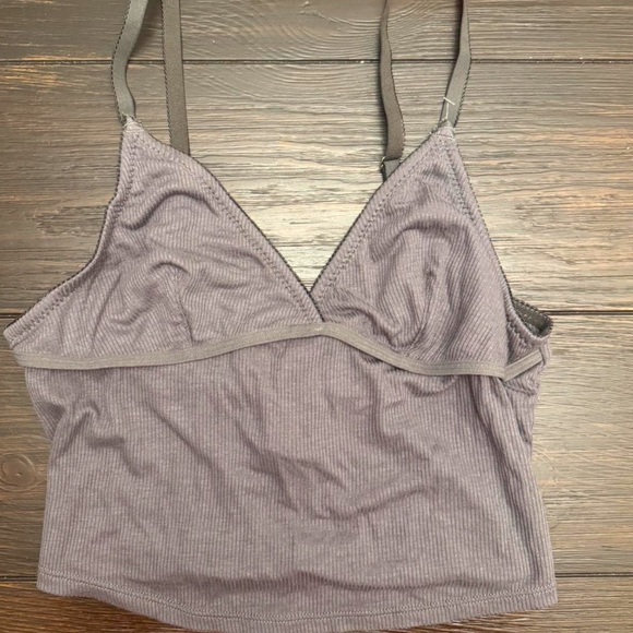 Out From Under Grey Ribbed Tank Top | Medium - Picture 1 of 4